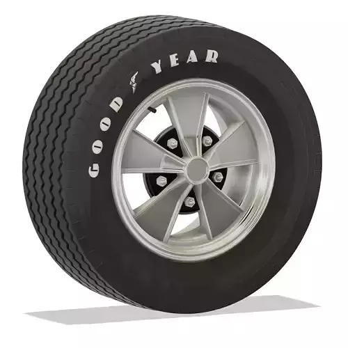 Mag SS Classic car wheel with tire 3D print model