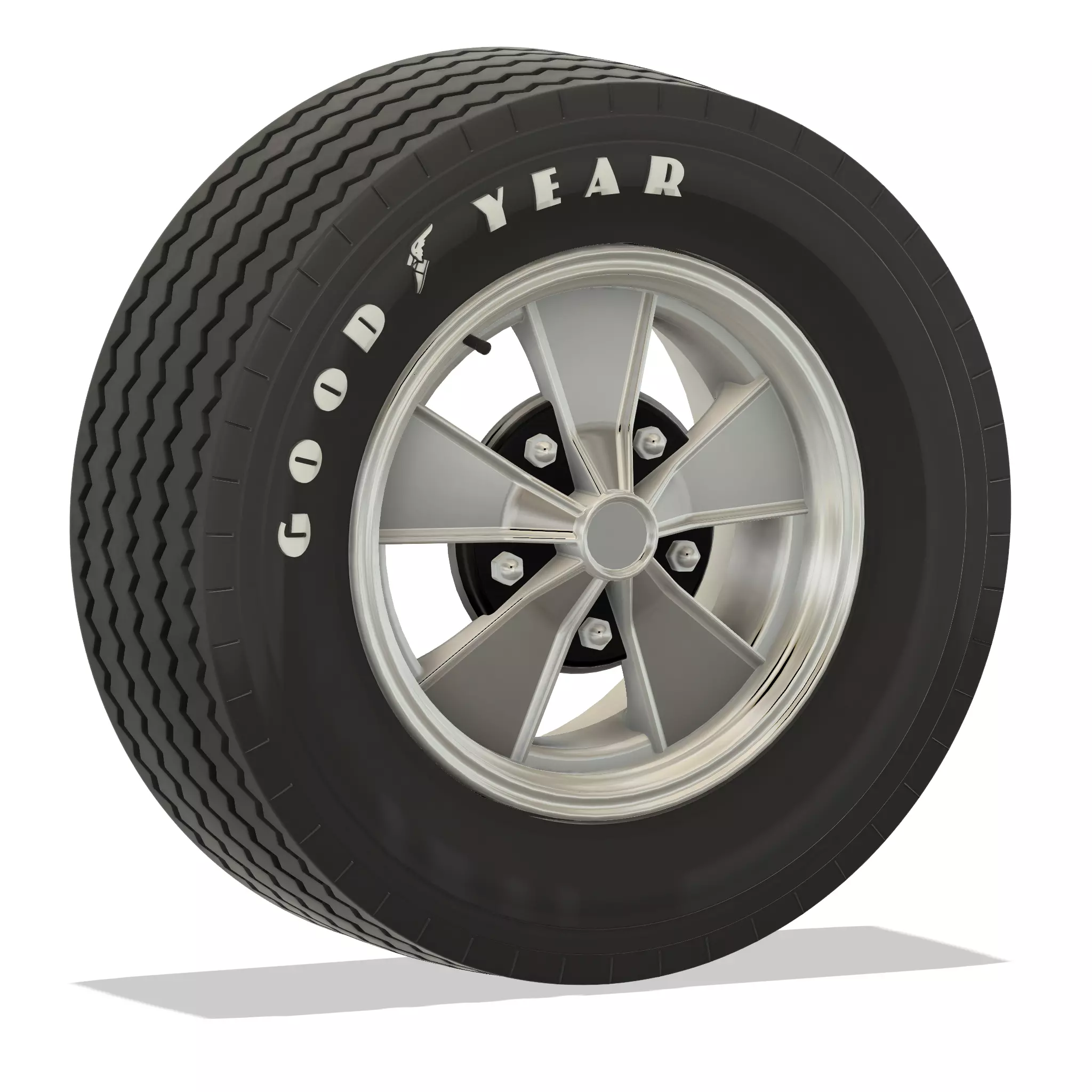 Mag SS Classic car wheel with tire 3D print model_0