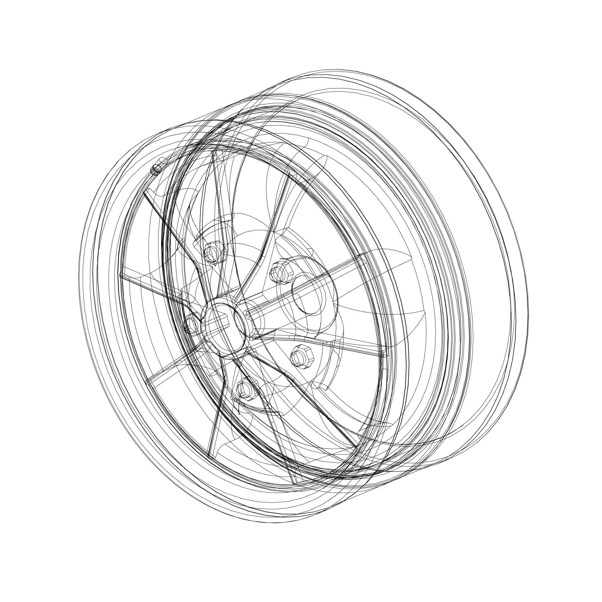 Mag SS Classic car wheel with tire 3D print model_9