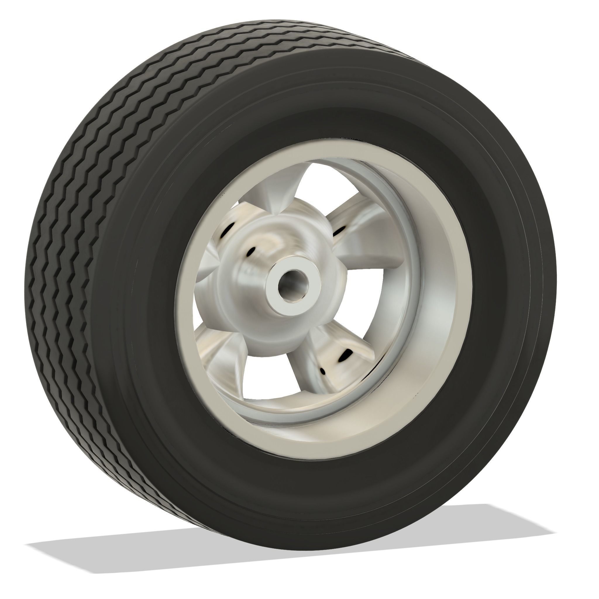 Mag SS Classic car wheel with tire 3D print model_2
