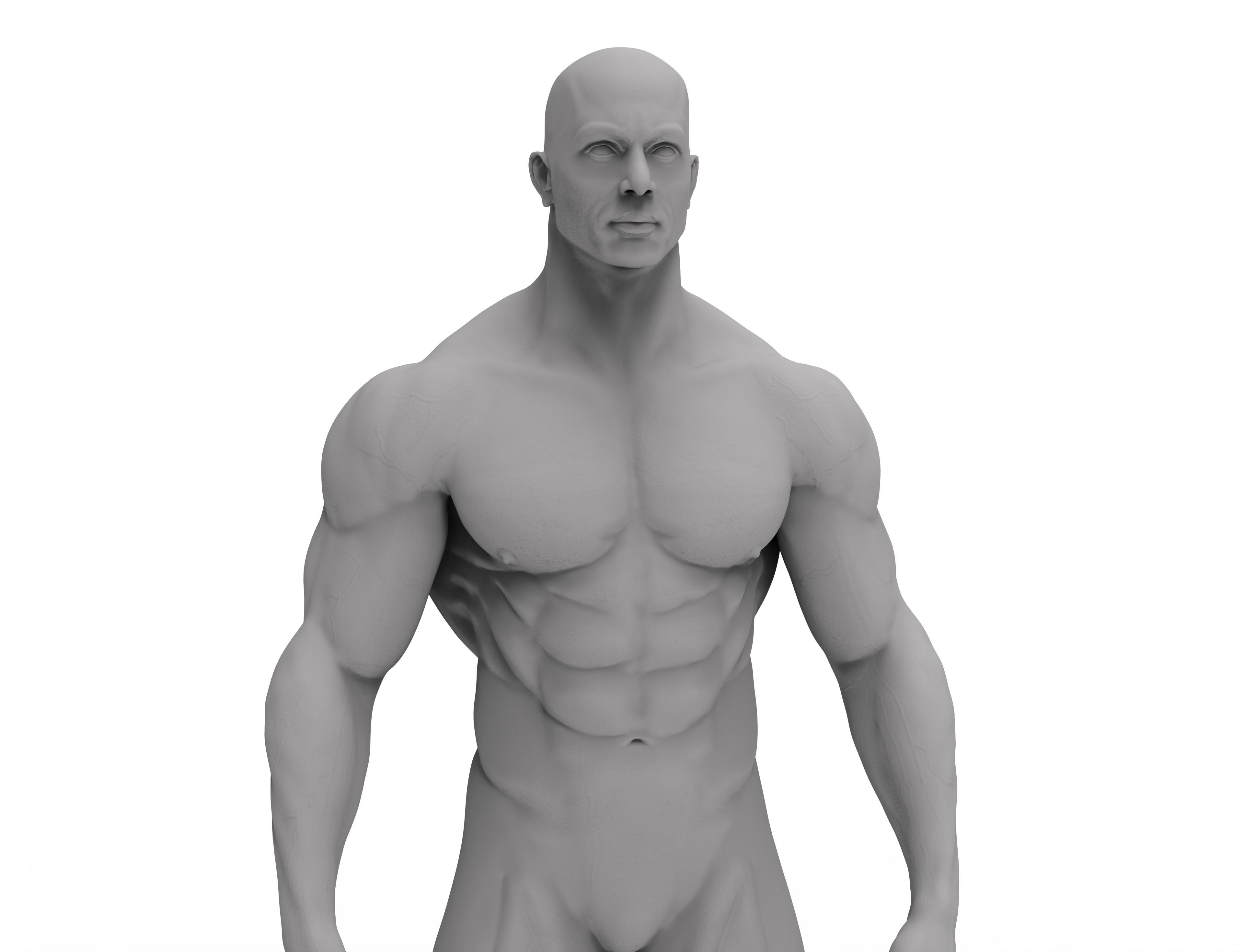 3d male bodybuilder 3D print model_5