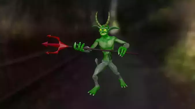 Imp Demon Lucifer Satan Rigged  Low-poly 3D model