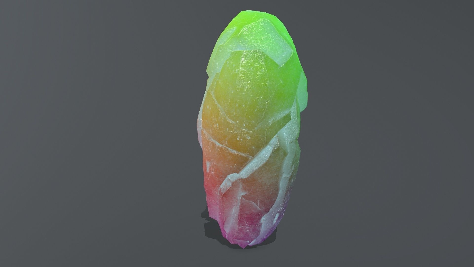 Broken Heart Low-poly 3D model_3