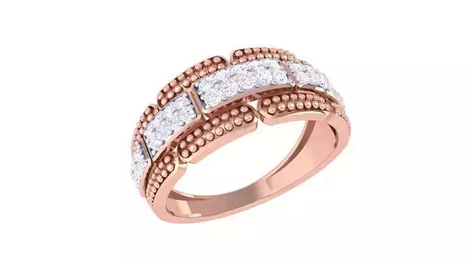 High Jewelry Diamond Cocktail Ring 3dm stl obj mtl glb 