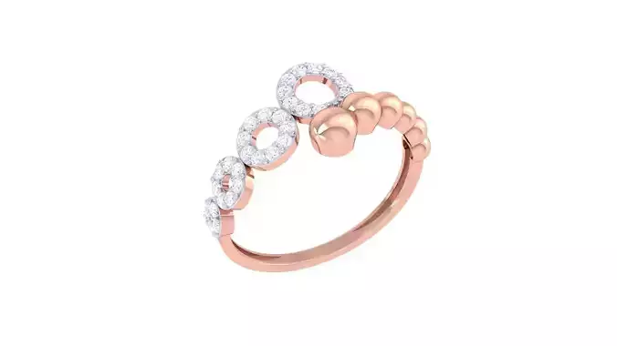 High Jewelry Diamond Cocktail Ring 3dm stl obj mtl glb 