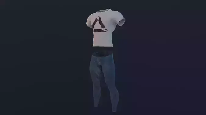 Jeans Low-poly 3D model
