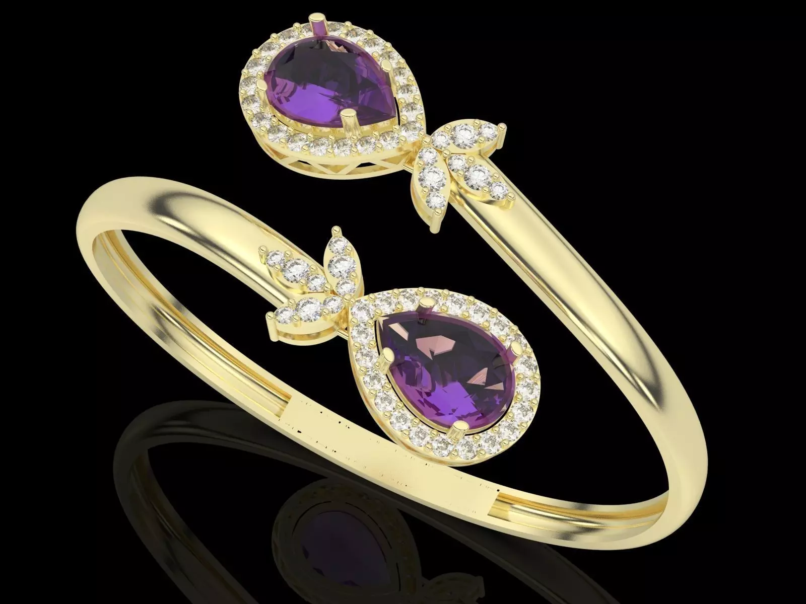 bracelet jewelry fashion silver gold 3D print model