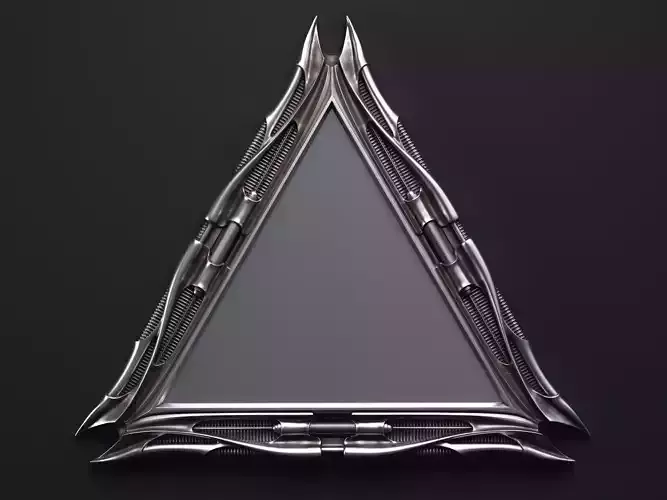 HR Giger Triangular Mirror Printable 3D Model 3D print model