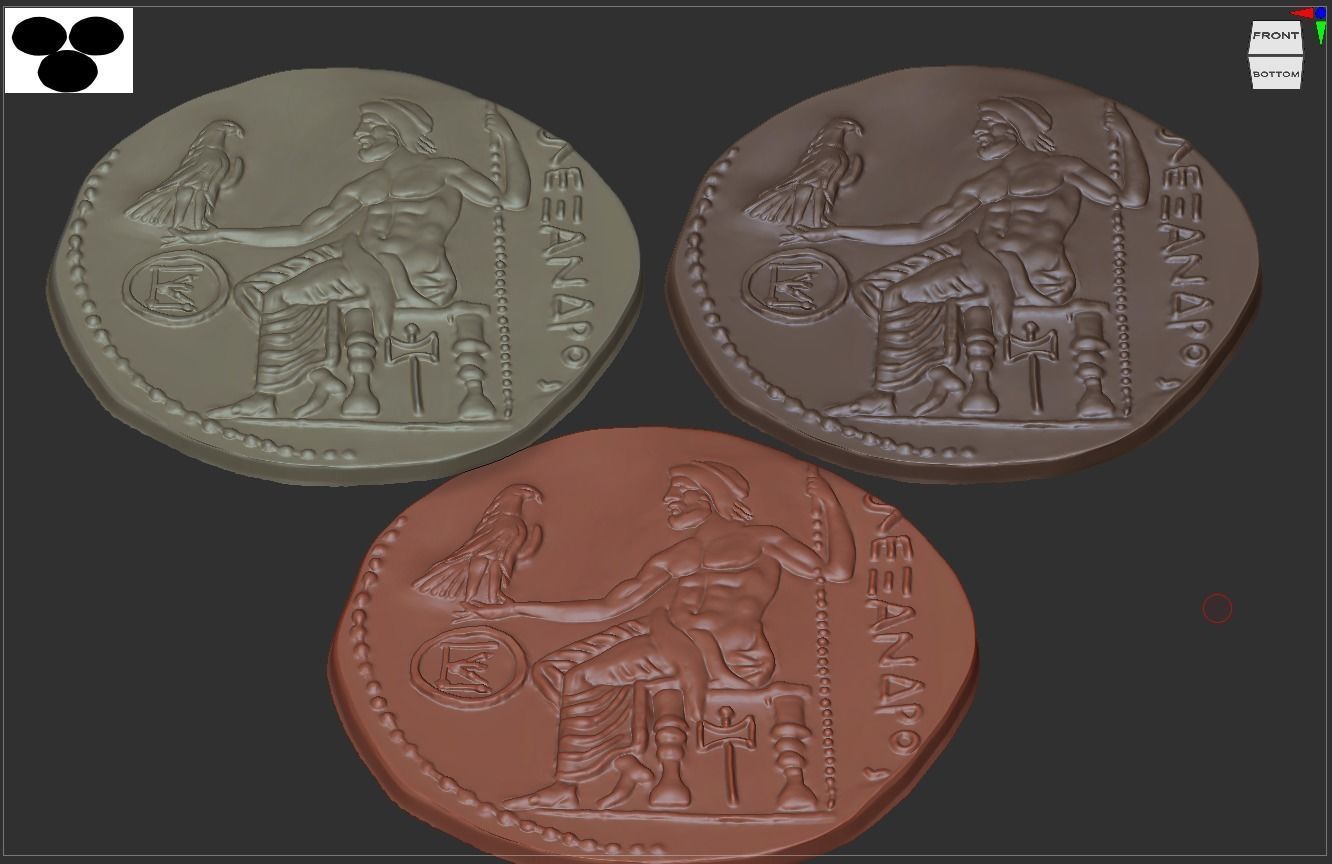 ZEUZ Alexander the Great coin tetradrachm 3D print model_2