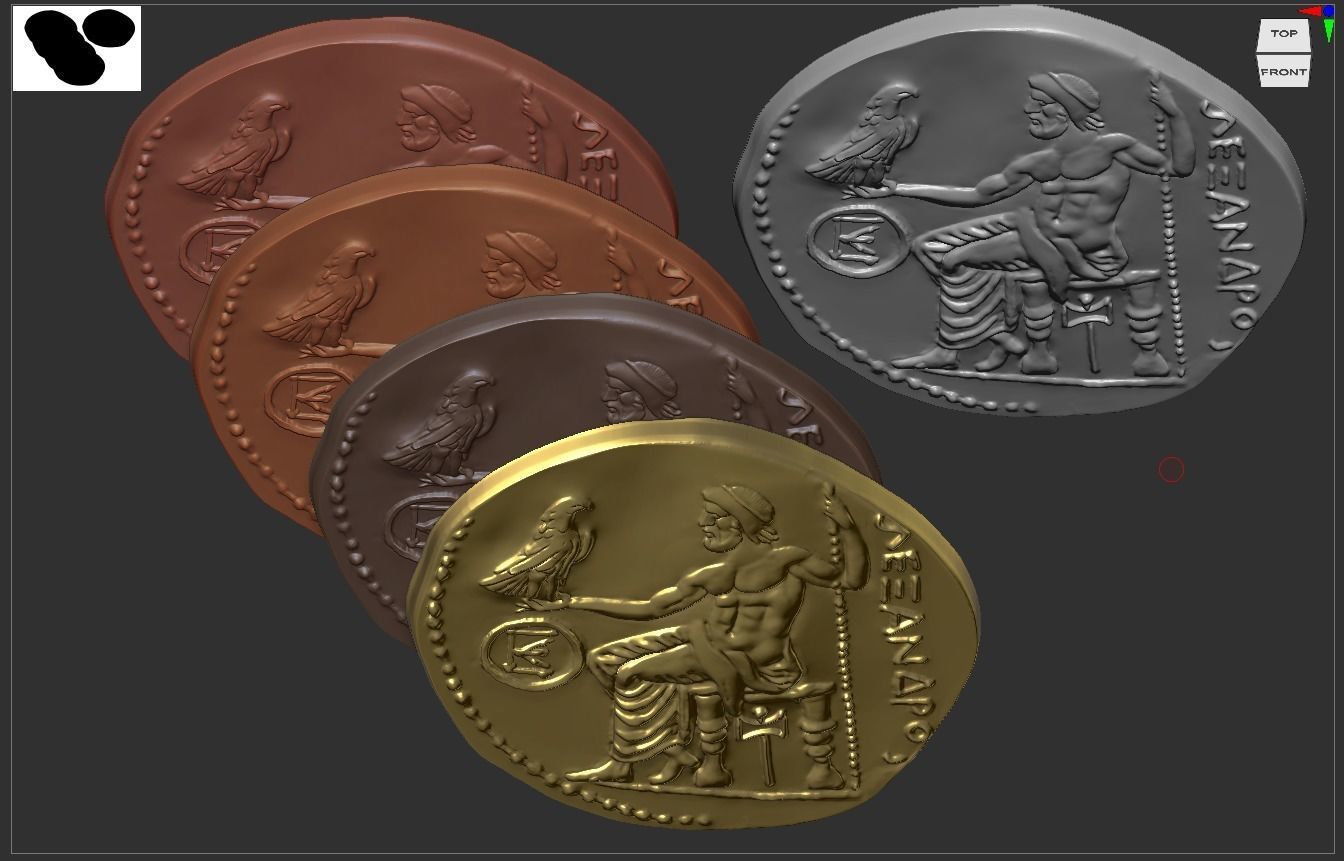 ZEUZ Alexander the Great coin tetradrachm 3D print model_5
