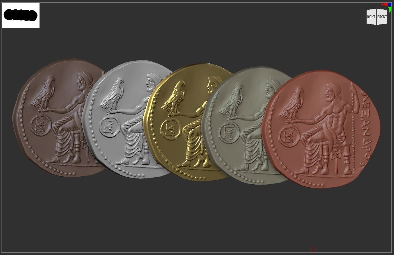 ZEUZ Alexander the Great coin tetradrachm 3D print model_4