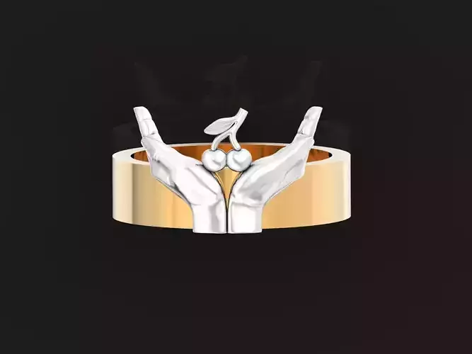 cherries hand ring 848 3D print model