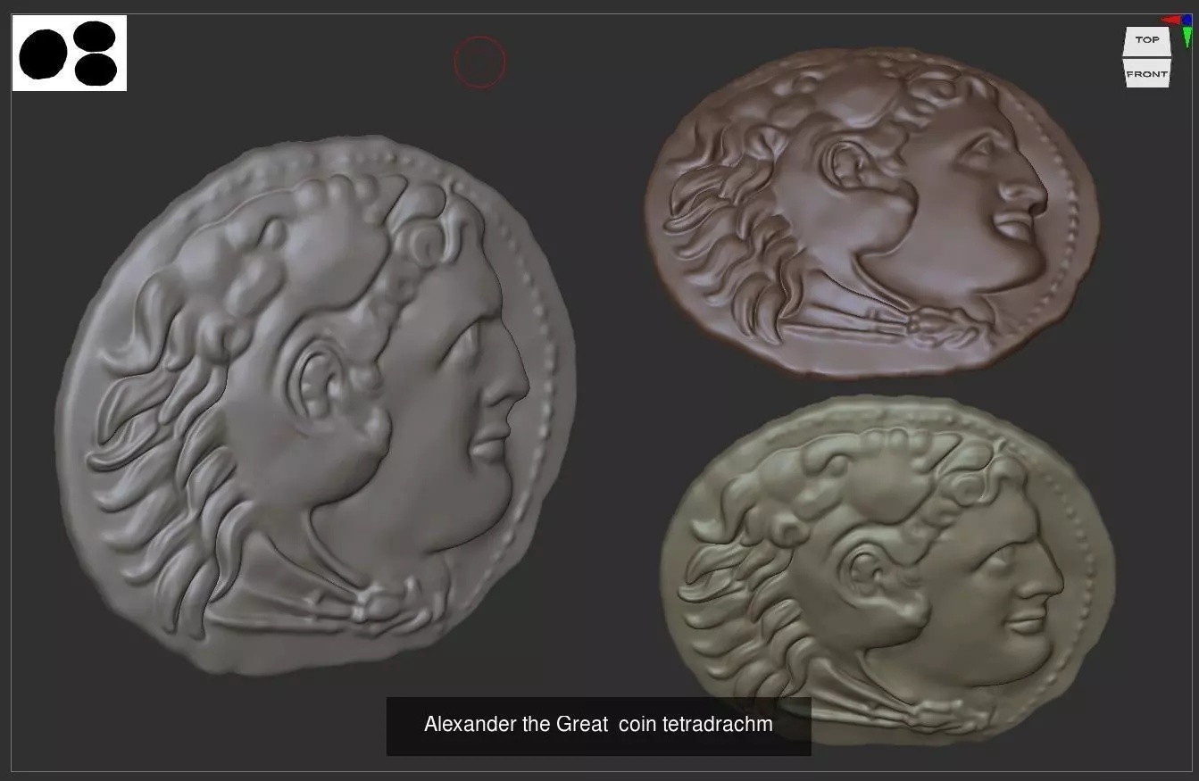 Alexander the Great coin tetradrachm 3D Model Collection_0