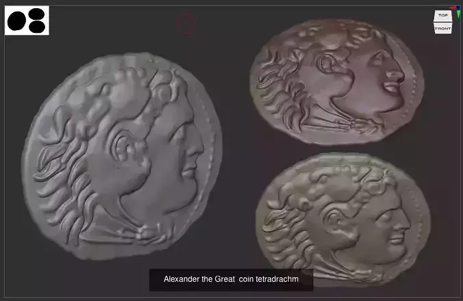 Alexander the Great coin tetradrachm 3D Model Collection