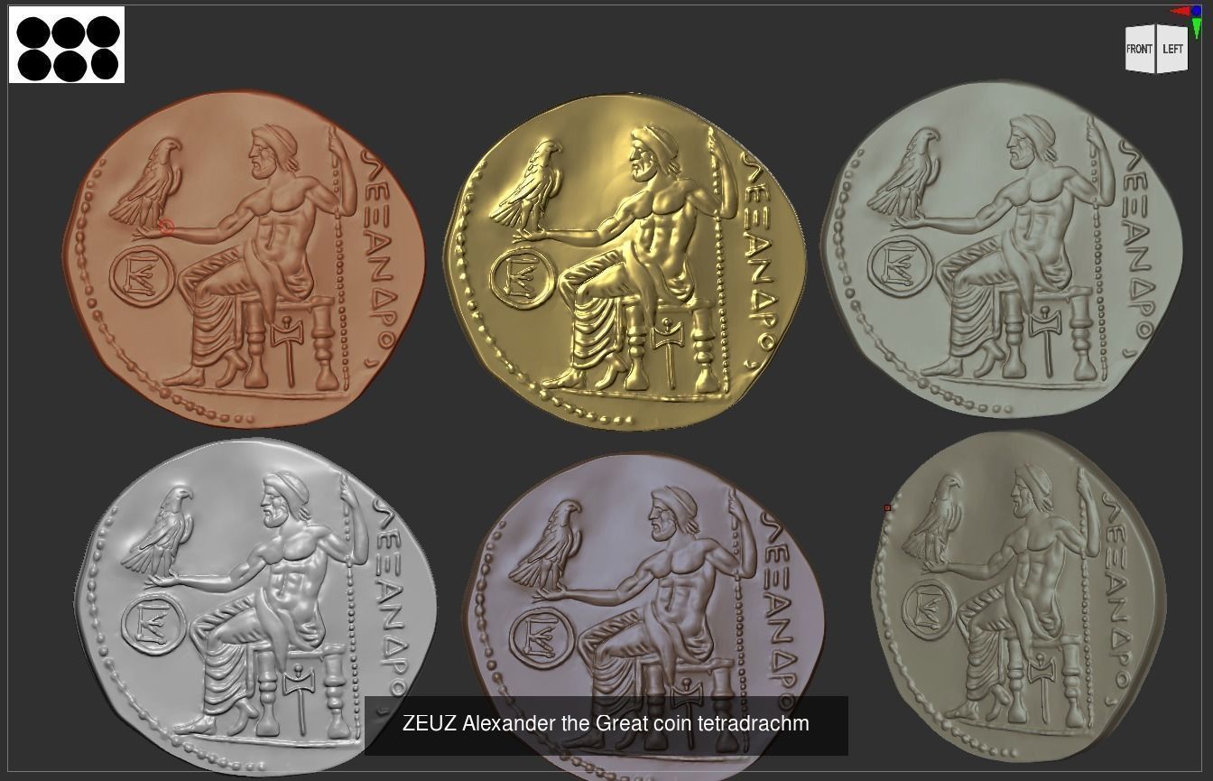 Alexander the Great coin tetradrachm 3D Model Collection_4