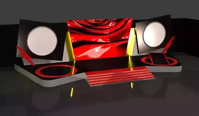 Opening Stage Podium 107 Low-poly 3D model