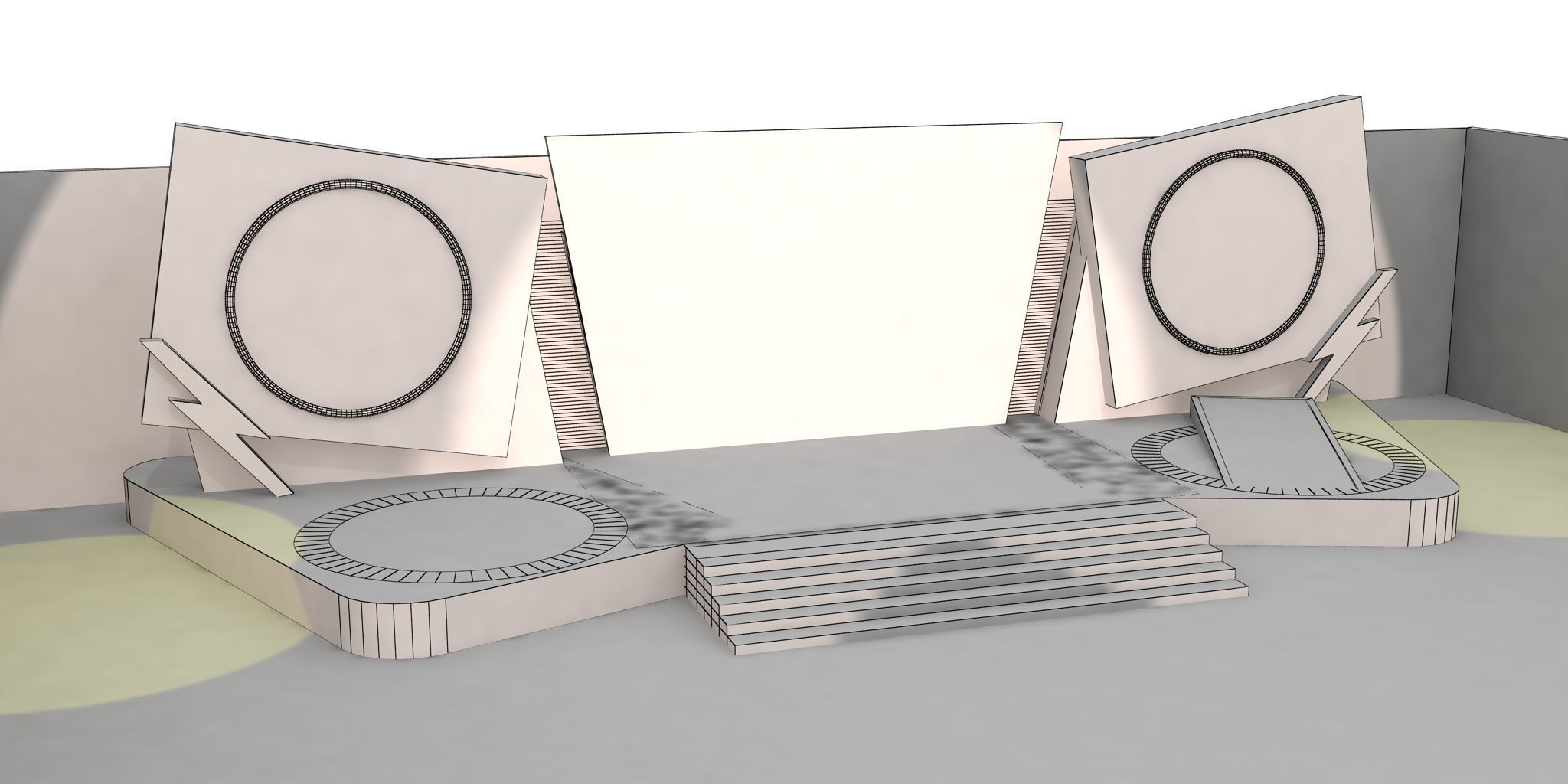 Opening Stage Podium 107 Low-poly 3D model_5