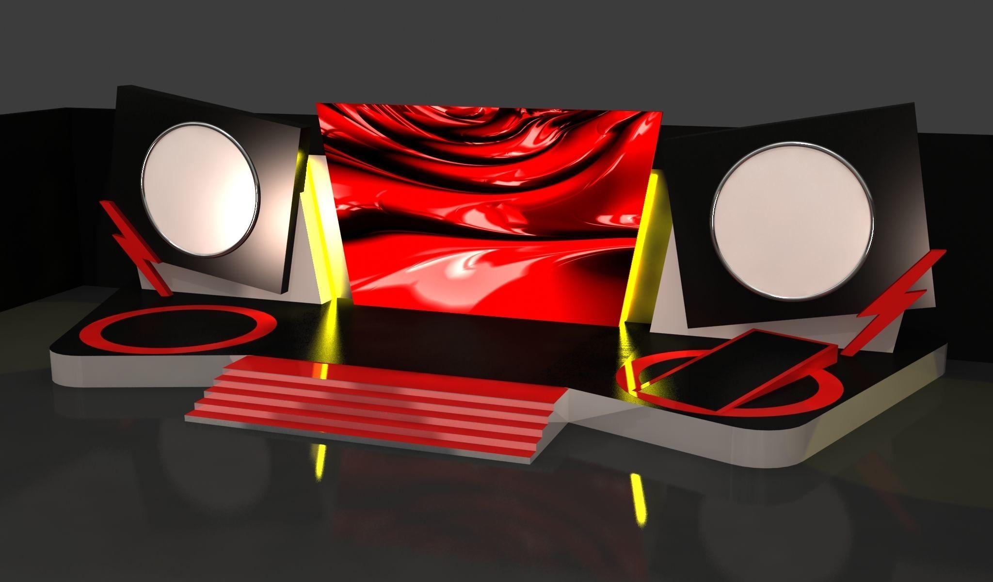 Opening Stage Podium 107 Low-poly 3D model_2