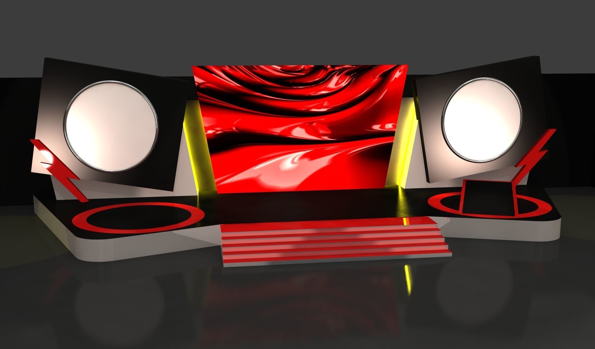 Opening Stage Podium 107 Low-poly 3D model_1