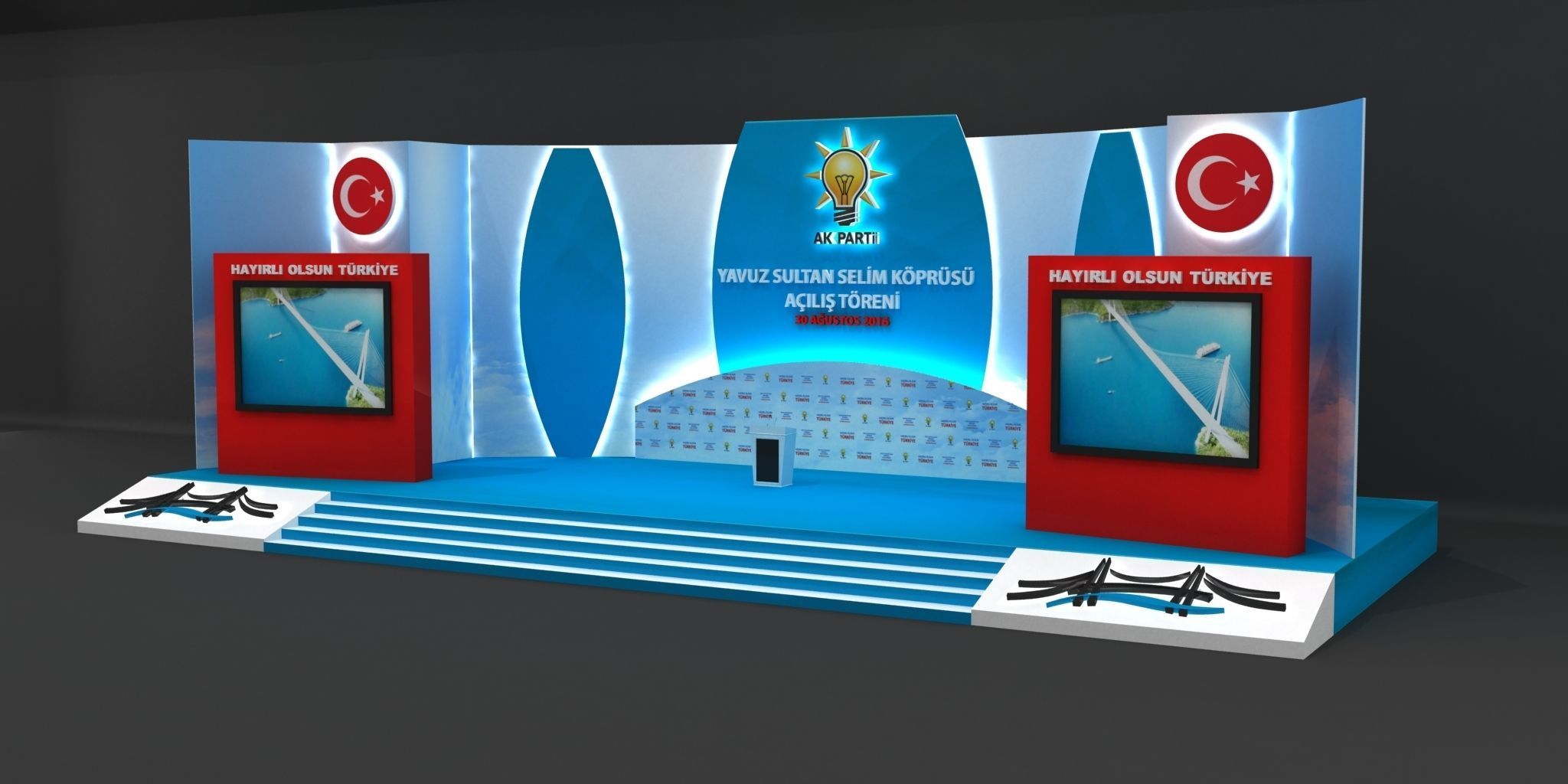 Huge Opening Ceremony Stage 104 3D model_2