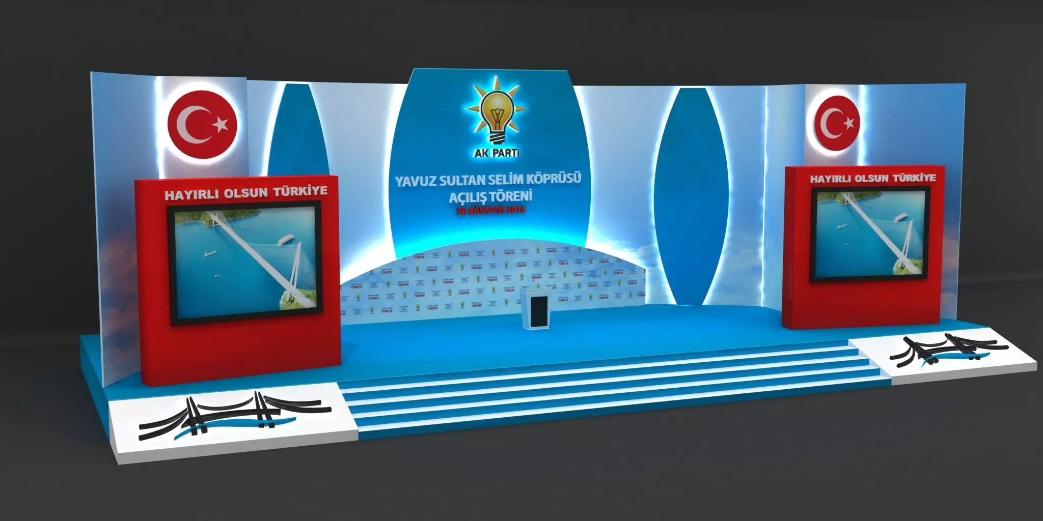 Huge Opening Ceremony Stage 104 3D model_0