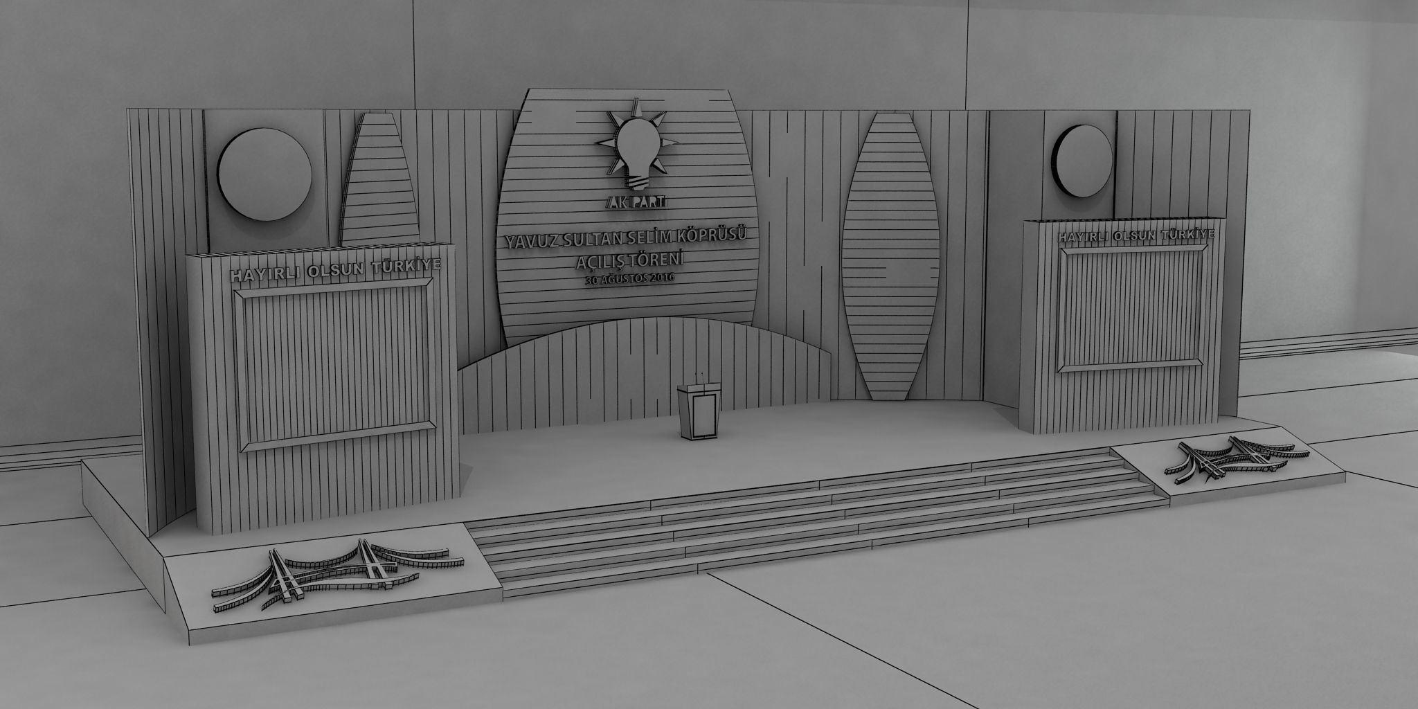 Huge Opening Ceremony Stage 104 3D model_5