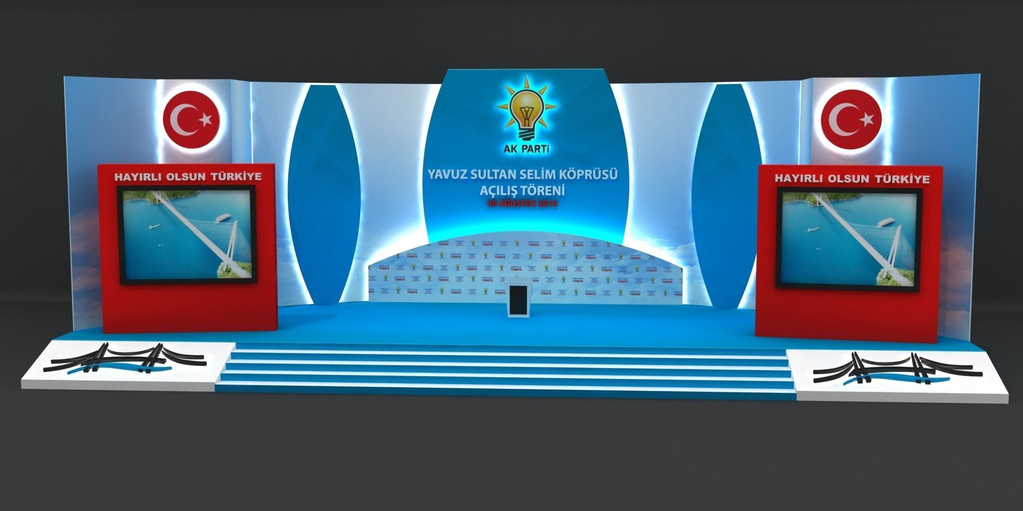 Huge Opening Ceremony Stage 104 3D model_1