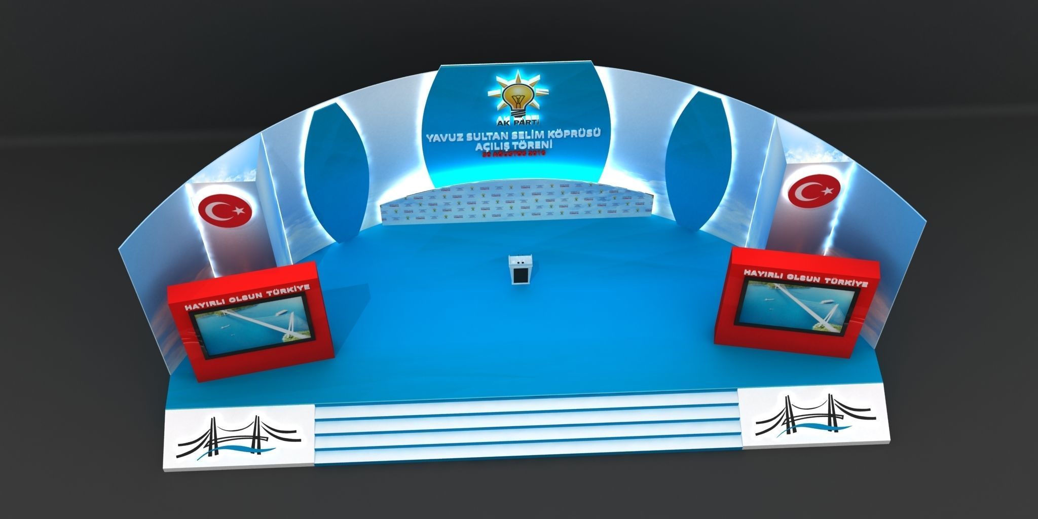 Huge Opening Ceremony Stage 104 3D model_3
