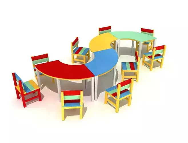 Kids Game Play Equipment 016 Colorful S Table and Chair