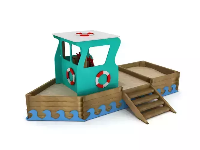 This is Kids Game Play Equipment 015 Wooden Ship