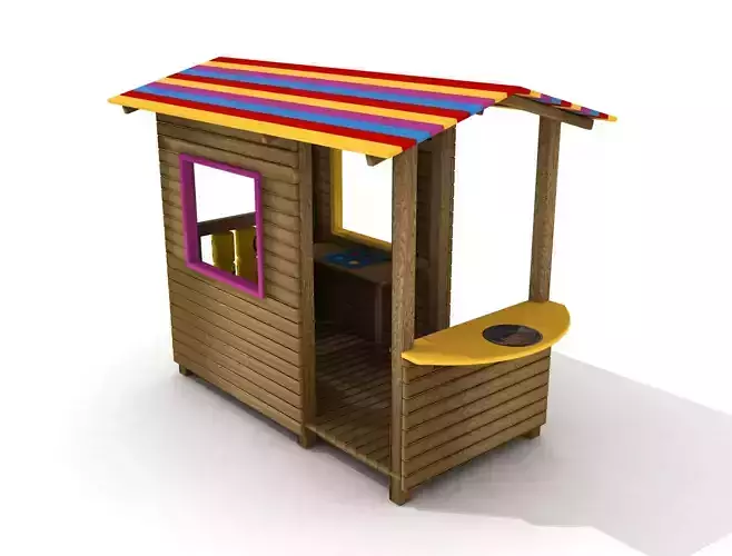 Kids Game Play Equipment 010 Wood Little Kitchen House