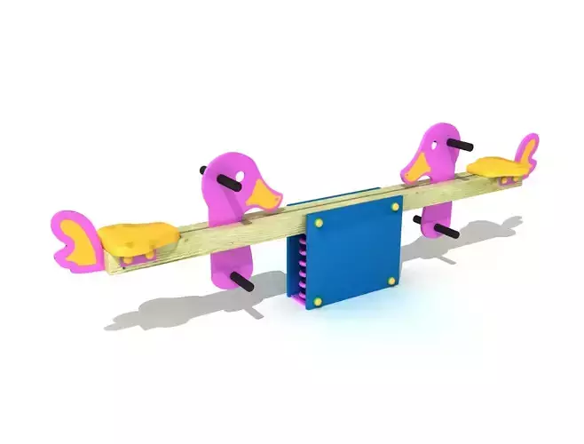 Kids Game Play Equipment 007 Duck Seesaw