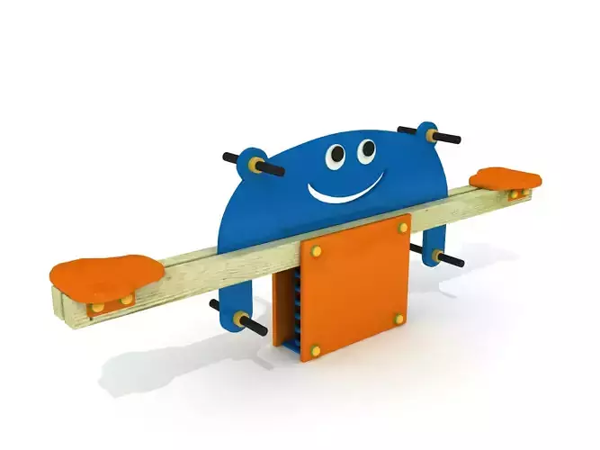 Kids Game Play Equipment 007 Frog Seesaw