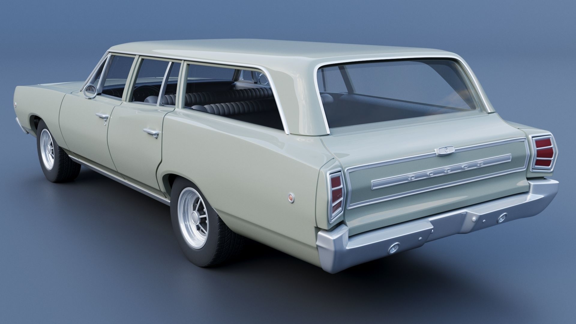 Dodge Coronet Wagon 1968 3D print model_4