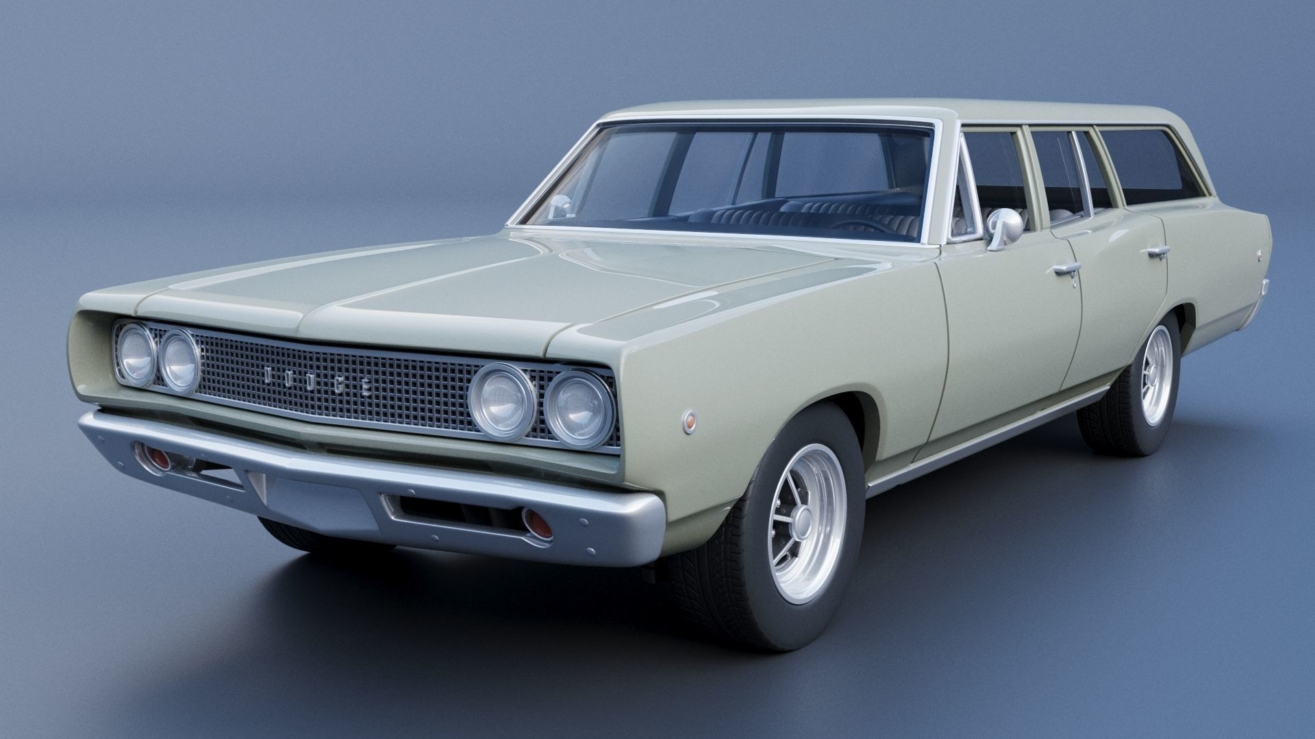 Dodge Coronet Wagon 1968 3D print model_2