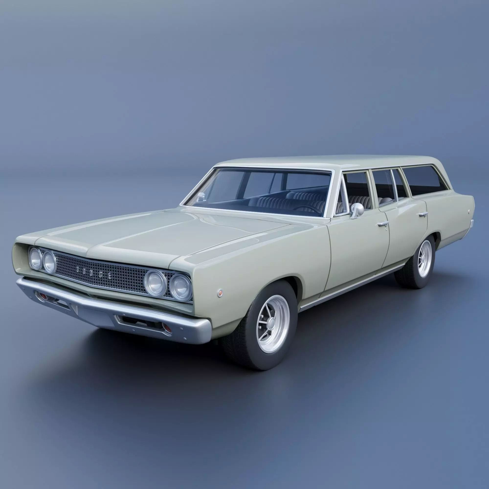 Dodge Coronet Wagon 1968 3D print model_0