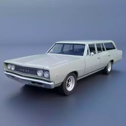 Dodge Coronet Wagon 1968 3D print model