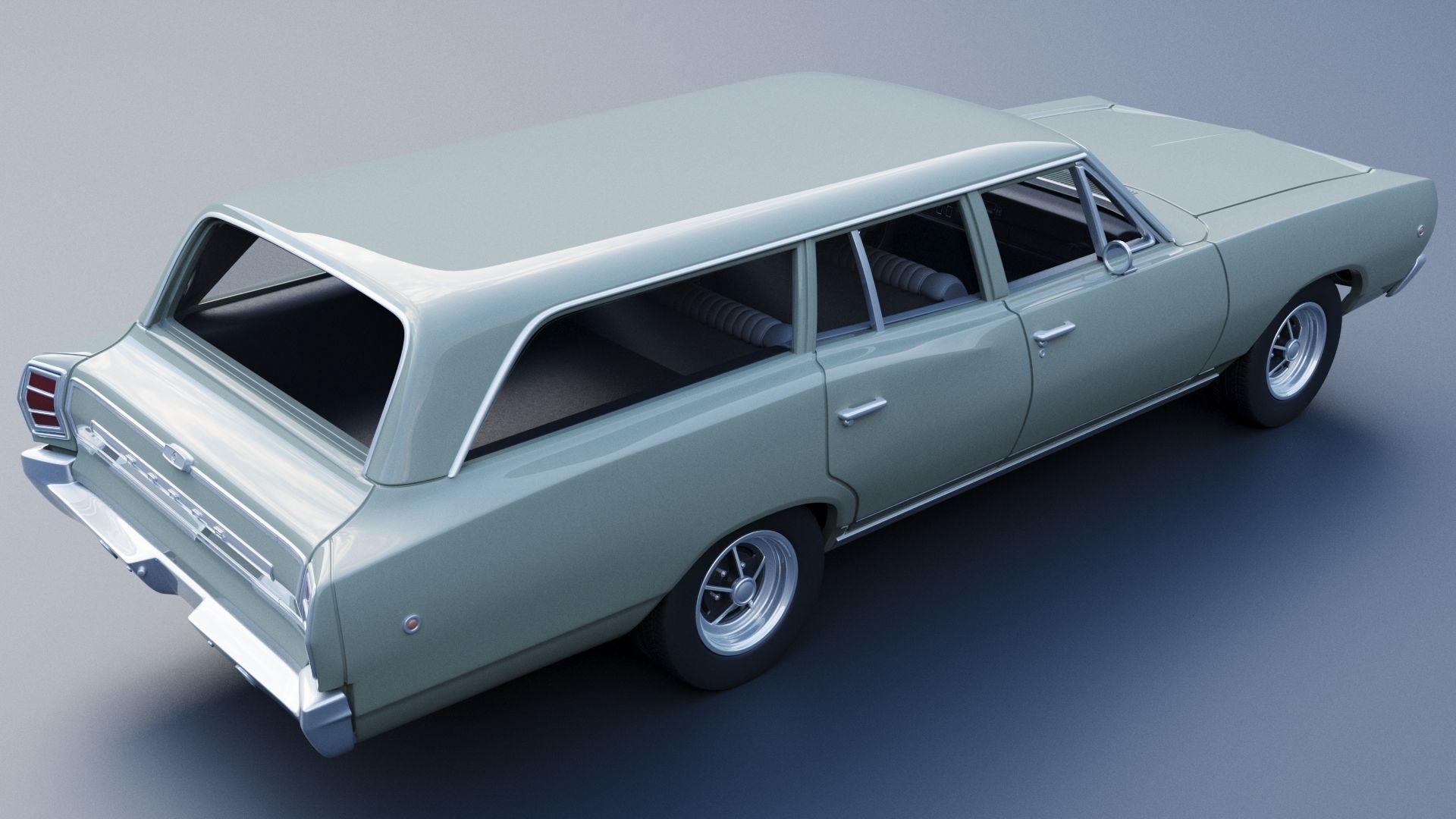 Dodge Coronet Wagon 1968 3D print model_6