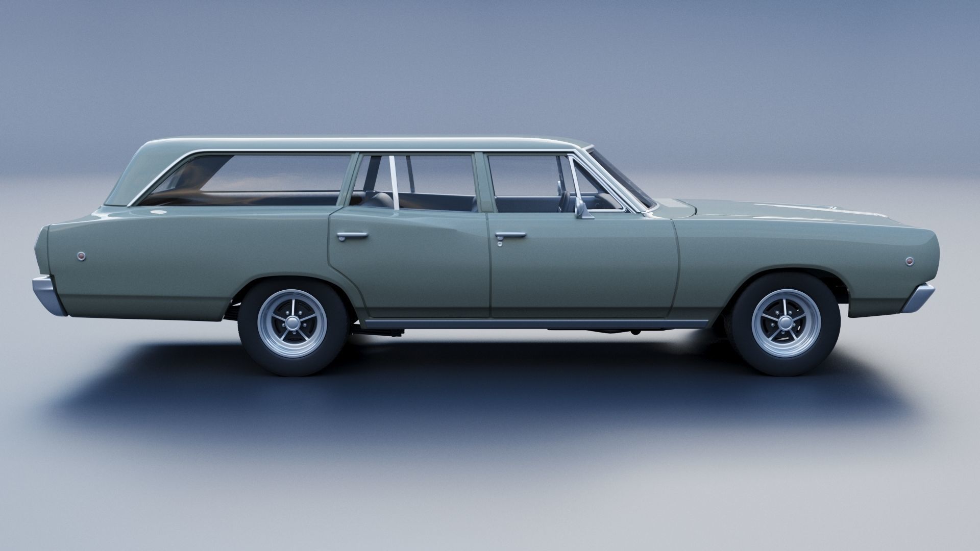 Dodge Coronet Wagon 1968 3D print model_7