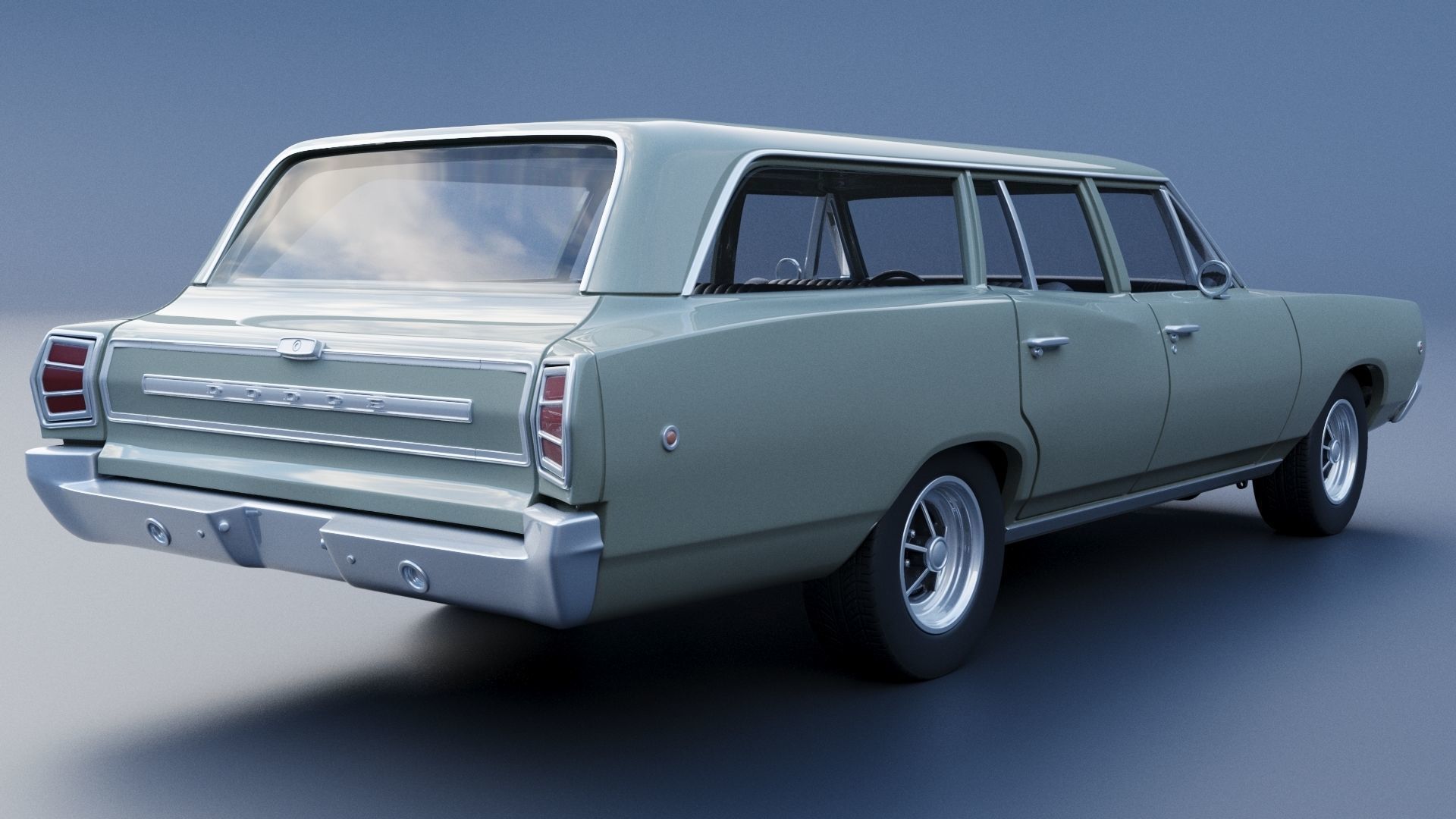 Dodge Coronet Wagon 1968 3D print model_5