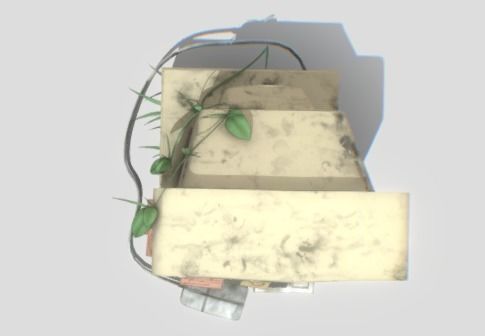 Detailed Old PC Low-poly 3D model_8