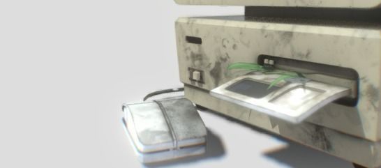 Detailed Old PC Low-poly 3D model_10