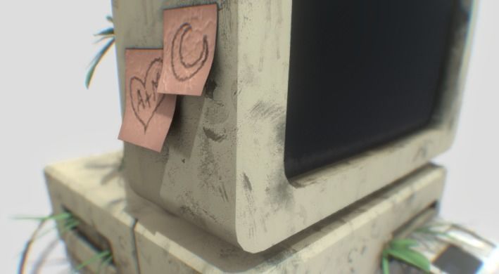 Detailed Old PC Low-poly 3D model_12