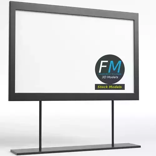 Tabletop sign holder 2 3D model