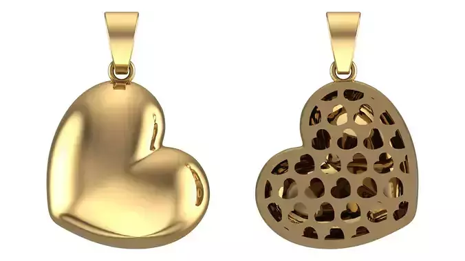 Fusion Heart Pendant 3D print model