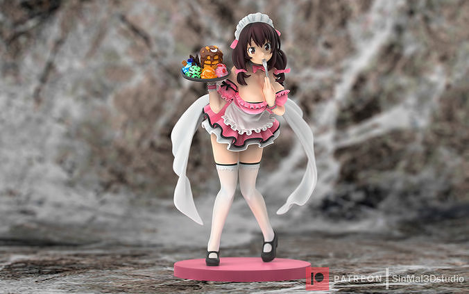 Konosuba YunYun Maid 3D print model