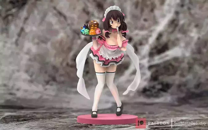 Konosuba YunYun Maid 3D print model