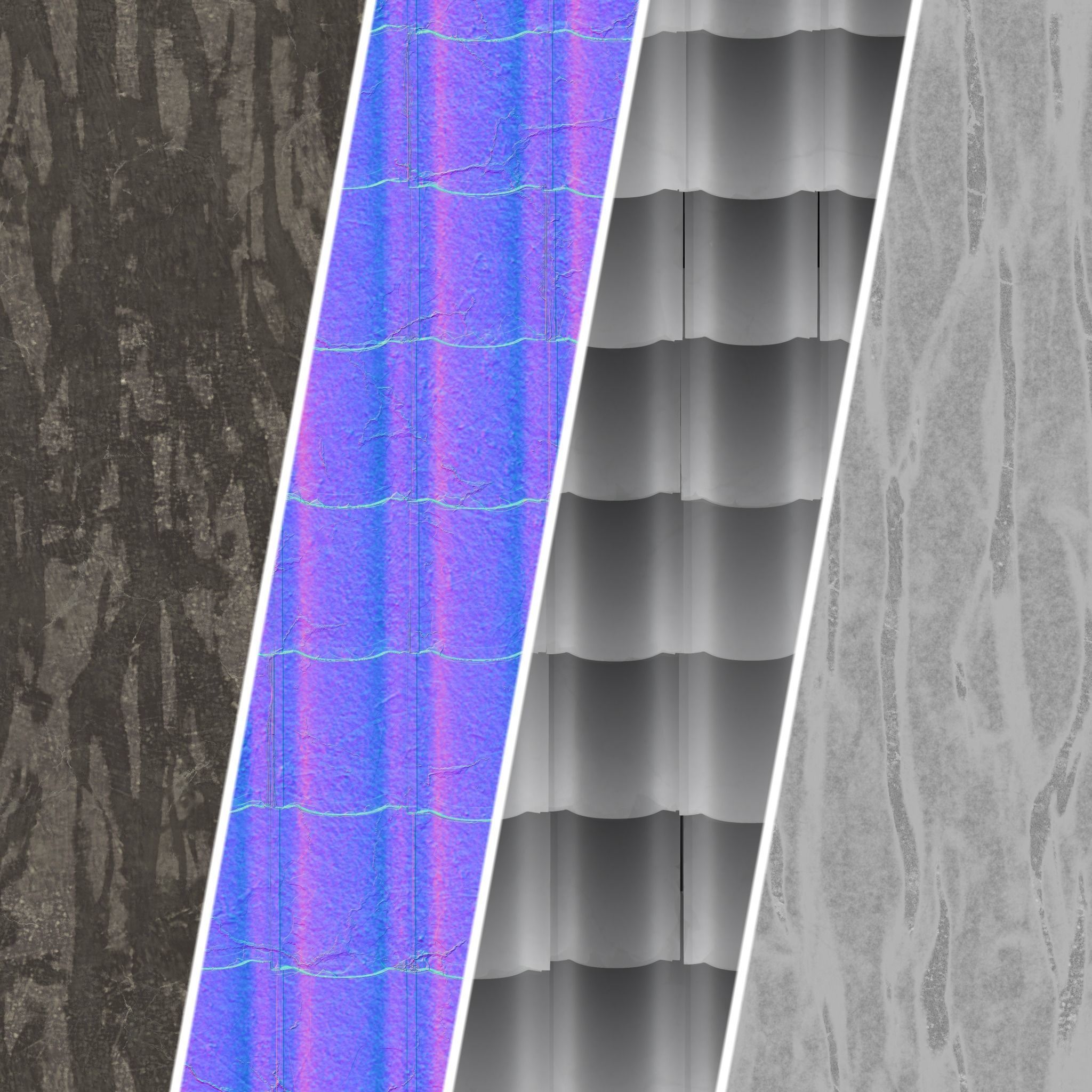 Roof Tile Materials 51- Concrete Roofing by Sbsar generator Texture_6