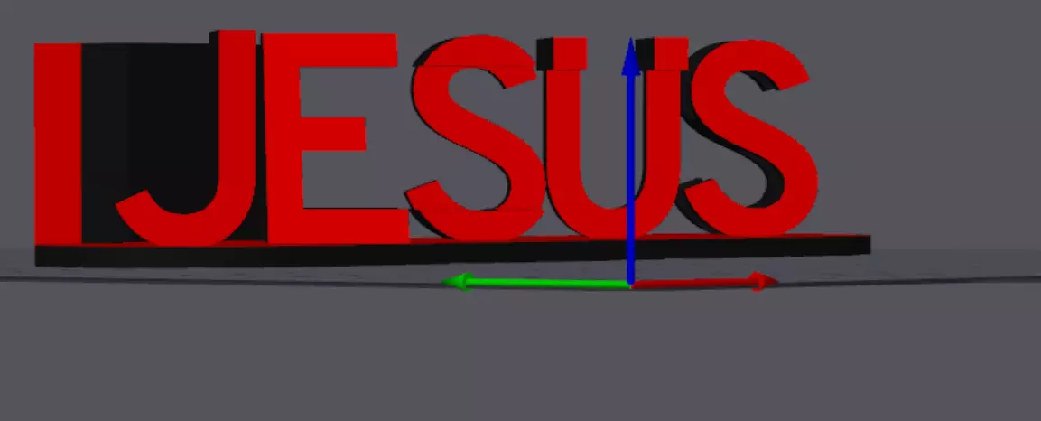 Jesus Faith Multicolor Ambigram 3D print model_0