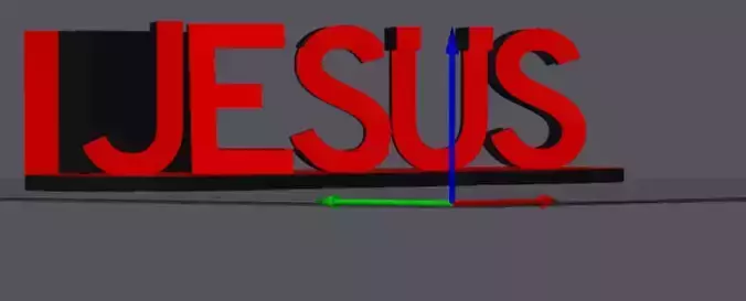 Jesus Faith Multicolor Ambigram